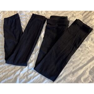 Lot Of 2Old Navy Girls Size 8 Basic Black Leggings & 7/8 Children's Place Bundle